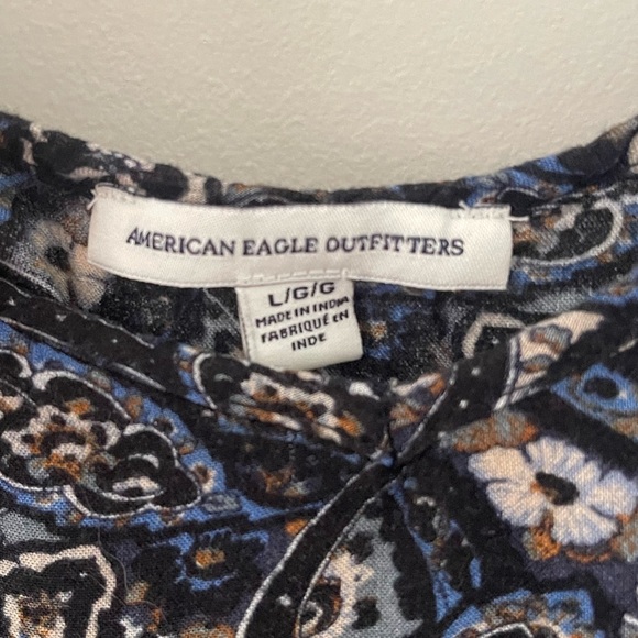 American Eagle Outfitters Navy Paisley Mini Dress - Picture 7 of 10